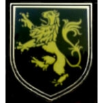 LION HERALDIC PIN BLACK